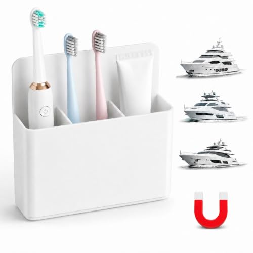 Magnetic Toothbrush Holder for Cruise Travel Wall Mount Organizer Compact Bathroom