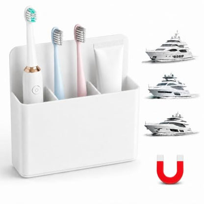 Magnetic Toothbrush Holder for Cruise Travel Wall Mount Organizer Compact Bathroom