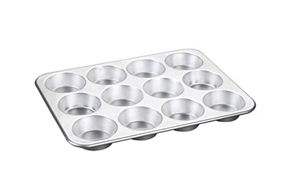 Nordic Ware Natural Aluminum Commercial Muffin Pan with Lid, 12 Cup