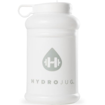 HydroJug Half Gallon Water Bottle 73oz - Refillable, Reusable Jug With Carry Handle - Leakproof Guarantee - Great For On-The-Go Hydration - Dishwasher Safe, BPA Free, White (Pro Jug V2)