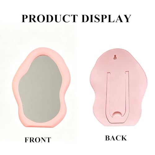 Cloud Shape Makeup Mirror - White, Small Desk Vanity Mirror for Office & Home Decor