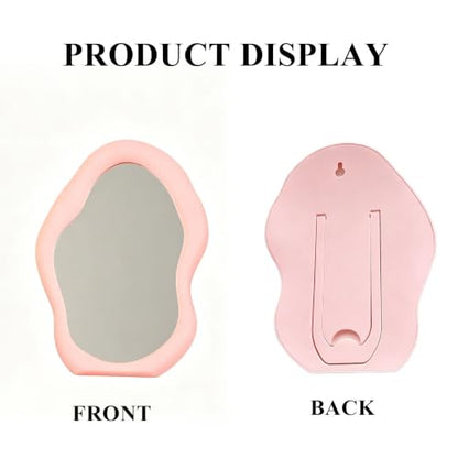 Cloud Shape Makeup Mirror - White, Small Desk Vanity Mirror for Office & Home Decor
