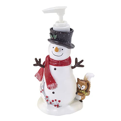 Christmas Bathroom Set with Lotion Pump and Cotton Fingertip Towels