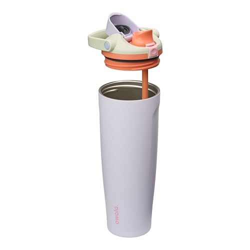 Owala FreeSip Sway Insulated Stainless Steel Water Bottle with Two-Way Spout, Built-In Straw and Bucket Handle, Made for Travel, School, and Sports, 40oz, BPA Free, Leak Proof, Beach House