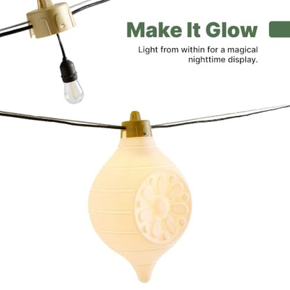 Large Outdoor Christmas Ornaments Set - Paintable, Weather-Resistant Holiday Decorations