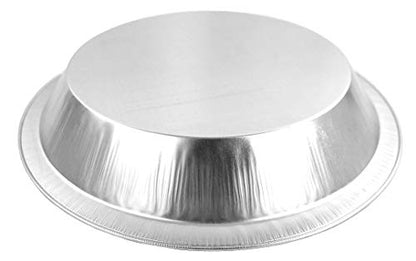 PACTOGO 9" Disposable Heavy Smooth-Wall Aluminum Foil Pie Pans (Pack of 10)