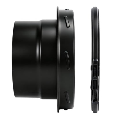 6 Inch Stove Pipe Adapter Stainless Steel Single to Double Wall Chimney Fitting Black