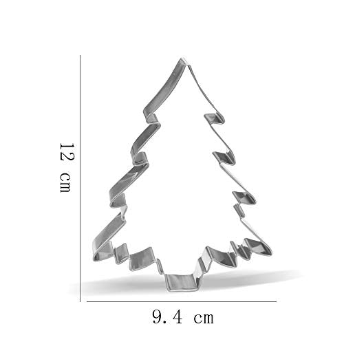 Christmas Tree Cookie Cutter Stainless Steel 4.7 x 3.7 Inch Variation