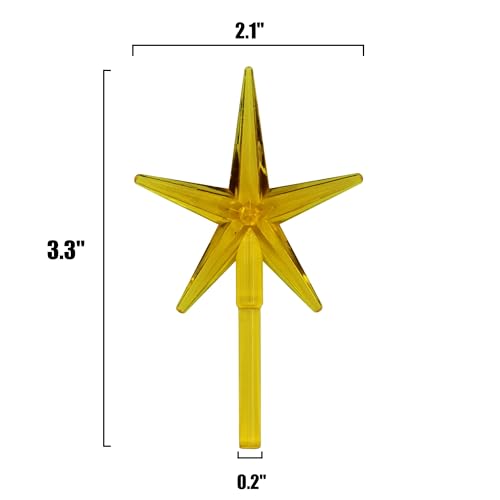 Multicolor Star Ceramic Christmas Tree Lights - 6 Pack Replacement Decorations