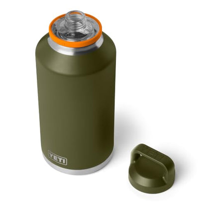 YETI 64 oz Water Bottle with Chug Cap - Olive & King Crab Orange