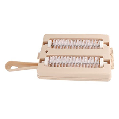 Double Roller Handheld Carpet Sweeper for Bed Couch & Desktop Cleaning
