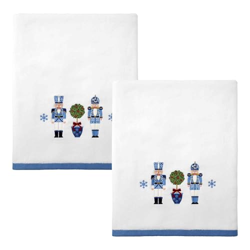 Christmas 2 Pack Cotton Bath Towels - Soft & Absorbent Holiday Decor