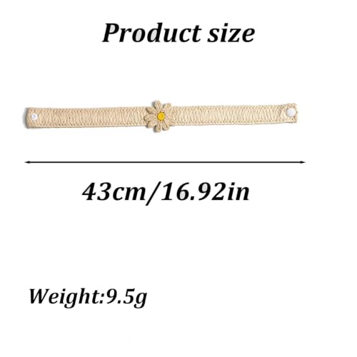 Yellow Flower Curtain Tiebacks 2 Pack Rope Woven No Drill Boho Rustic Home Decor