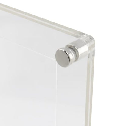 Acrylic Photo Frame with 3 Card Slots - Horizontal Vertical Display Stand
