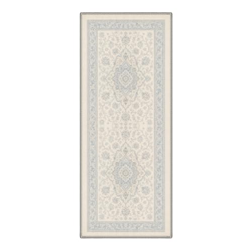 BEIMO 2x5 Flower Medallion Washable Kitchen Runner Rug - Dusty Blue