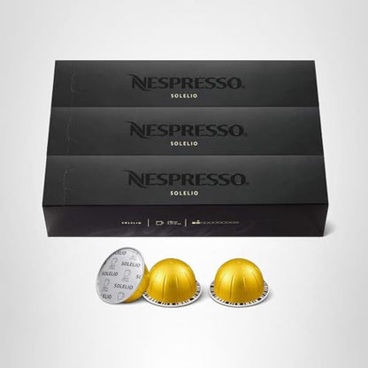 Nespresso Capsules Vertuo,Solelio,Mild Roast Coffee,30-Count Coffee Pods,Brews 7.8 oz.,(Pack of 2)