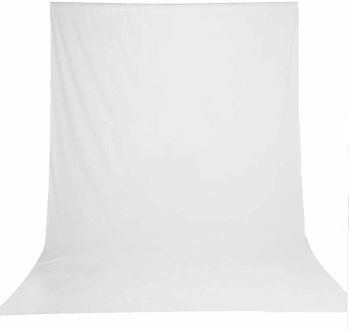 Skiennix 5X7ft White Photo Backdrop - Non-Reflective Soft Fabric for Studio & Baby Photography