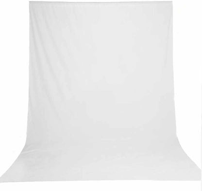 Skiennix 5X7ft White Photo Backdrop - Non-Reflective Soft Fabric for Studio & Baby Photography