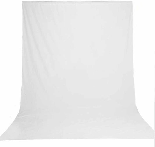 Skiennix 5X7ft White Photo Backdrop - Non-Reflective Soft Fabric for Studio & Baby Photography
