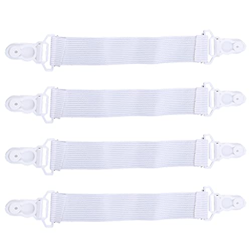 Bed Sheet Elastic Gripper Clips - Secure Mattress & Tablecloth Fasteners 4Pcs