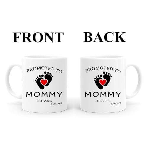 Promoted to Parents 2026 Mom & Dad Coffee Mug Set - First Time Gift, Mom Dad Variation 2026