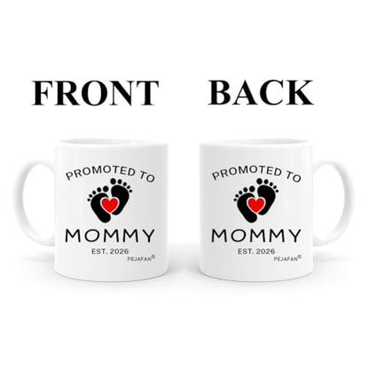 Promoted to Parents 2026 Mom & Dad Coffee Mug Set - First Time Gift, Mom Dad Variation 2026