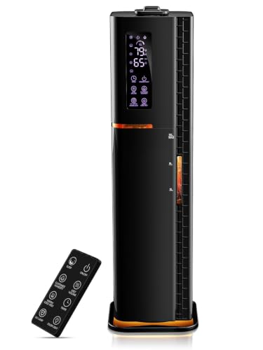 Let'me Black Large Room Humidifier 2.64Gal with Warm & Cool Mist, 3 Modes, 24H Timer