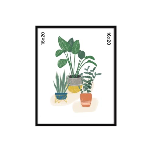 16x20 Black Flat Profile Wall Photo Frame - Lightweight Picture Frame