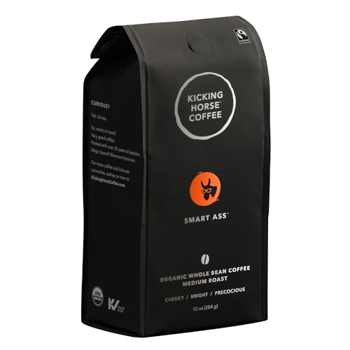 Kicking Horse Coffee, Smart Ass, Medium Roast, Whole Bean, 10 oz