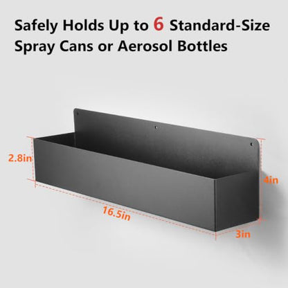 2 Pack Magnetic Spray Can Holder - Heavy Duty Steel Aerosol Organizer Rack - Wall Mount Storage for Garage, Workshop, Toolbox - Variation 2