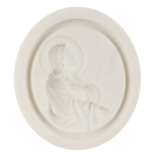 Jesus Cameo Silicone Fondant Mold for Cake Decorating - Style H