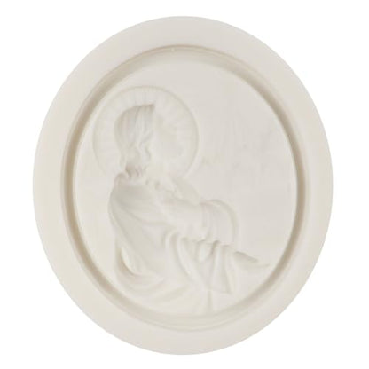 Jesus Cameo Silicone Fondant Mold for Cake Decorating - Style H