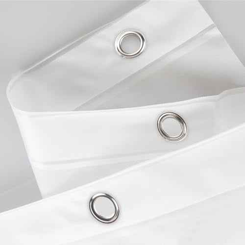 iDesign PEVA Waterproof Shower Curtain Liner with 12 Metal Grommets - 72" x 70" - Frost