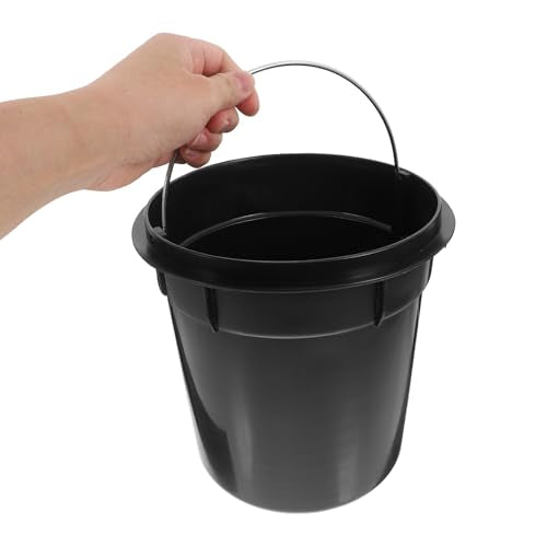 Plastic Round Trash Can Inner Bucket Replacement Liner with Handle - Indoor & Outdoor Use