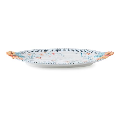 Fitz and Floyd Gracie Floral Serving Platter, 19 Inch