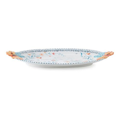 Fitz and Floyd Gracie Floral Serving Platter, 19 Inch