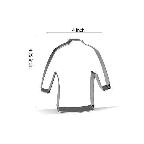 Laboratory Coat Cookie Cutter - 4.25 Inch Stainless Steel Kitchen Tool