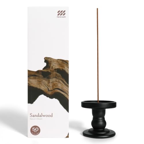Sandalwood Incense Sticks Pack of 50 Natural Aromatic Calm Rituals