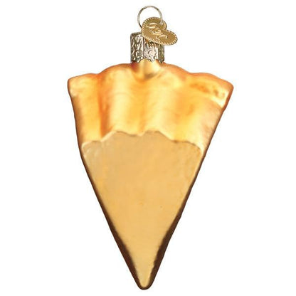 Pecan Pie Christmas Ornament - Hand-Painted Blown Glass Holiday Decor