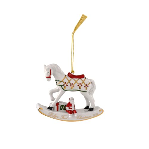 Christmas Rocking Horse Ornament - Premium Porcelain Collector's Edition 2025