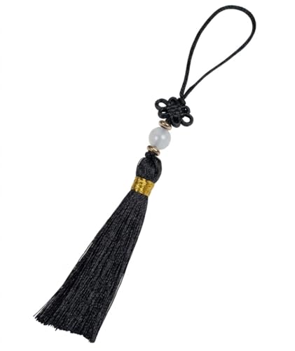 Hanbok Norigae Black Tassel Charm Ornament - Traditional Korean Decor