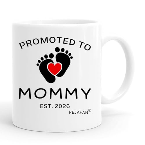 Promoted to Parents 2026 Mom & Dad Coffee Mug Set - First Time Gift, Mom Dad Variation 2026