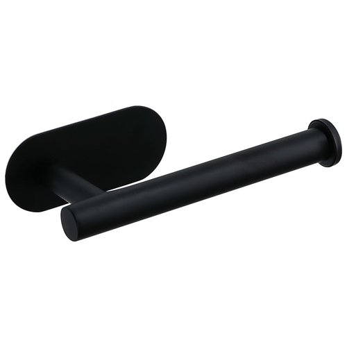 Toilet Paper Holder Self Adhesive, Premium Thicken Stainless Steel Rustproof Adhesive Toilet Roll Holder no Drilling for Bathroom, Kitchen, Washroom Black