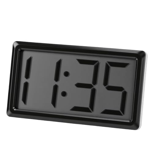 Magnetic Digital Clock with 12 Hour Display - Black, Portable