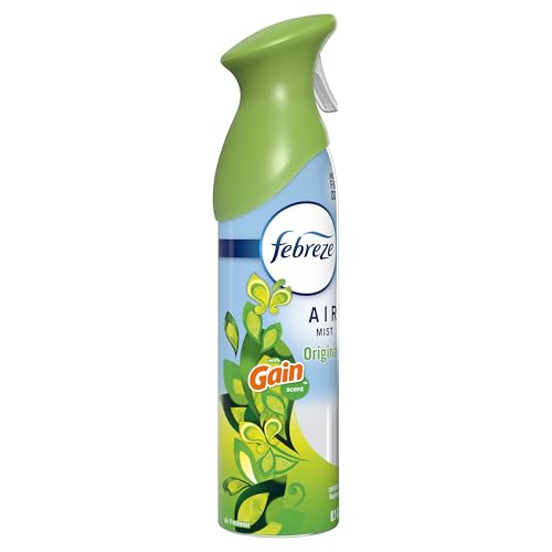 Febreze Air Mist, Air Freshener Spray, Odor Fighting Room Spray, Deodorizer for Home Bathroom Kitchen Office Apartment Dorm Room Classroom, Gain Original Scent, 8.1oz (Pack of 6)
