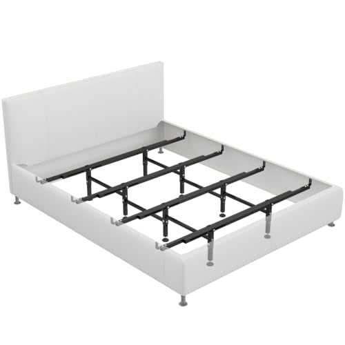 Bed Slats Center Support System 4 Cross Rail with 8 Adjustable Legs - Metal