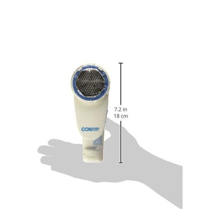 Conair Fabric Shaver and Lint Remover, Battery-Operated Portable Clothes Shaver with 3 Settings, Fuzz Remover for Sweaters, Clothing and Furniture, Large 2-Inch Shaving Head, White