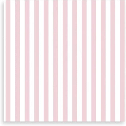 Light Pink Disposable Cocktail Napkins - 5x5 Inch, 100 Count, Pink Striped Design