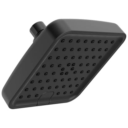 Delta 6-Inch Square Shower Head with 4 Settings Matte Black 2.5 GPM