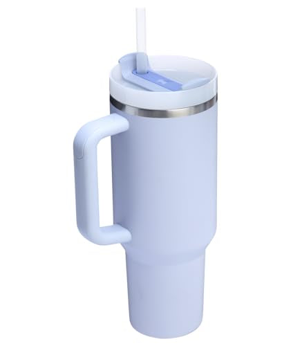 STANLEY Quencher H2.0 Tumbler with Handle and Straw 40 oz | Flowstate 3-Position Lid | Cup Holder Compatible for Travel | Insulated Stainless Steel Cup | BPA-Free | Dew Drop